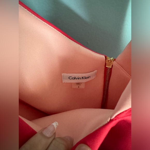 Pink Calvin Klein Cocktail Dress Size 6 NWOT - Picture 2 of 3